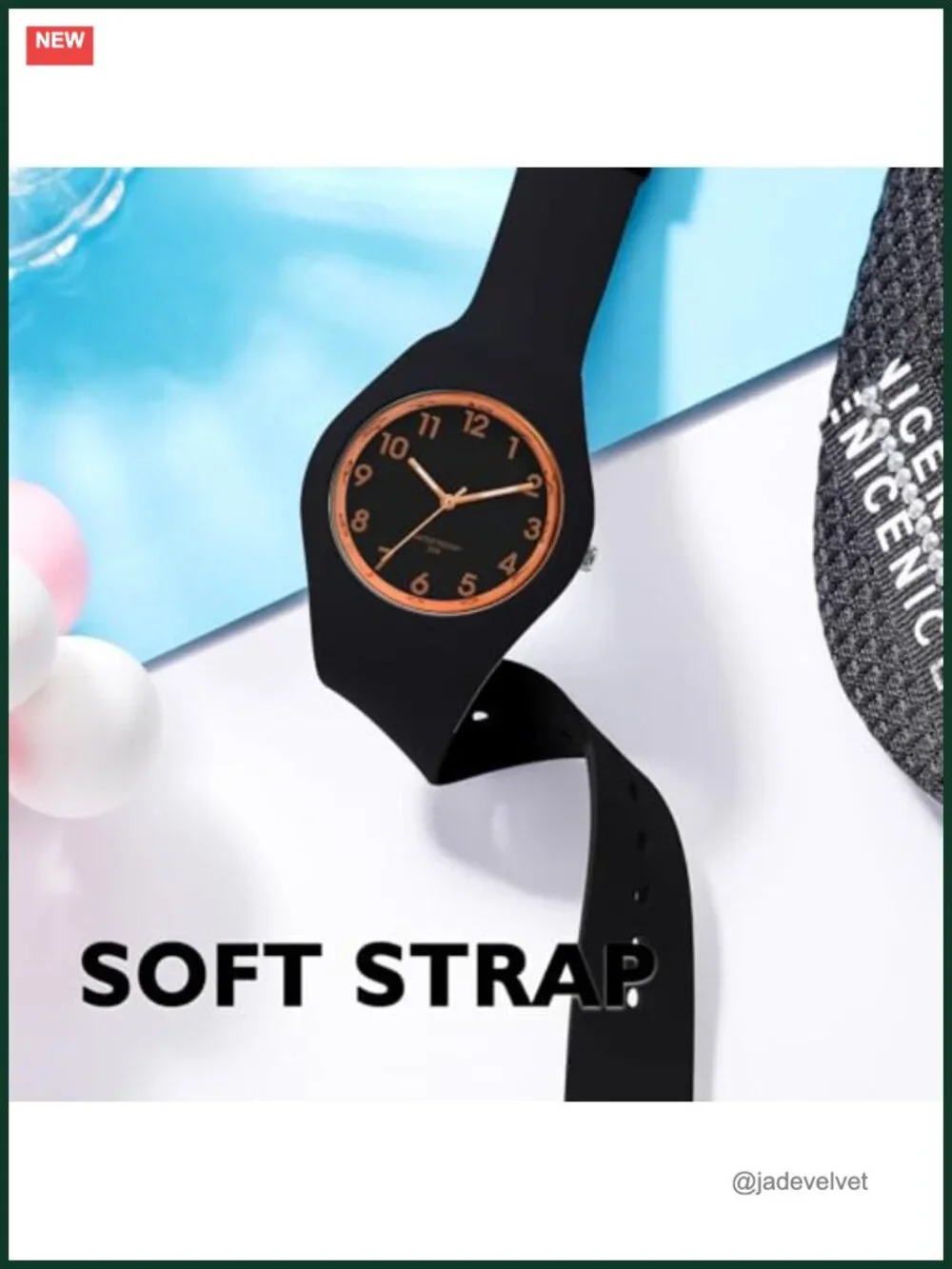 Women's Analog Watch Silicone Jelly Strap Japanese Quartz 3ATM Water Resistant